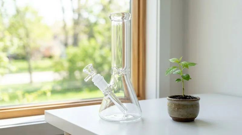DWC Hydroponik-Setup: Cannabis-Pflanze in Eimer mit Nährlösung