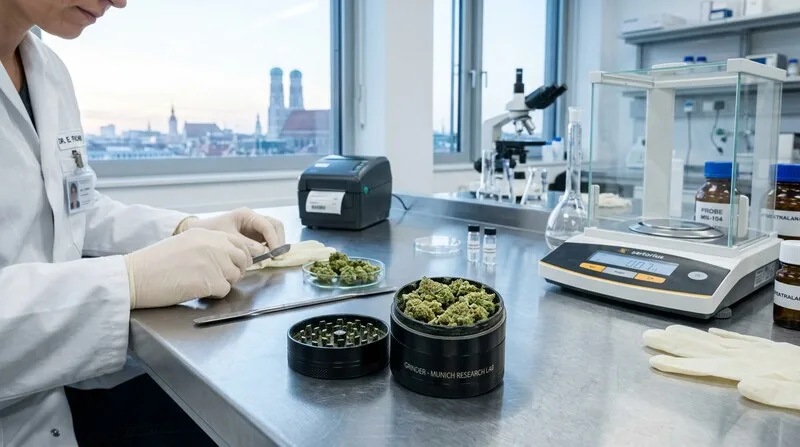Trichome mit Lupe betrachten